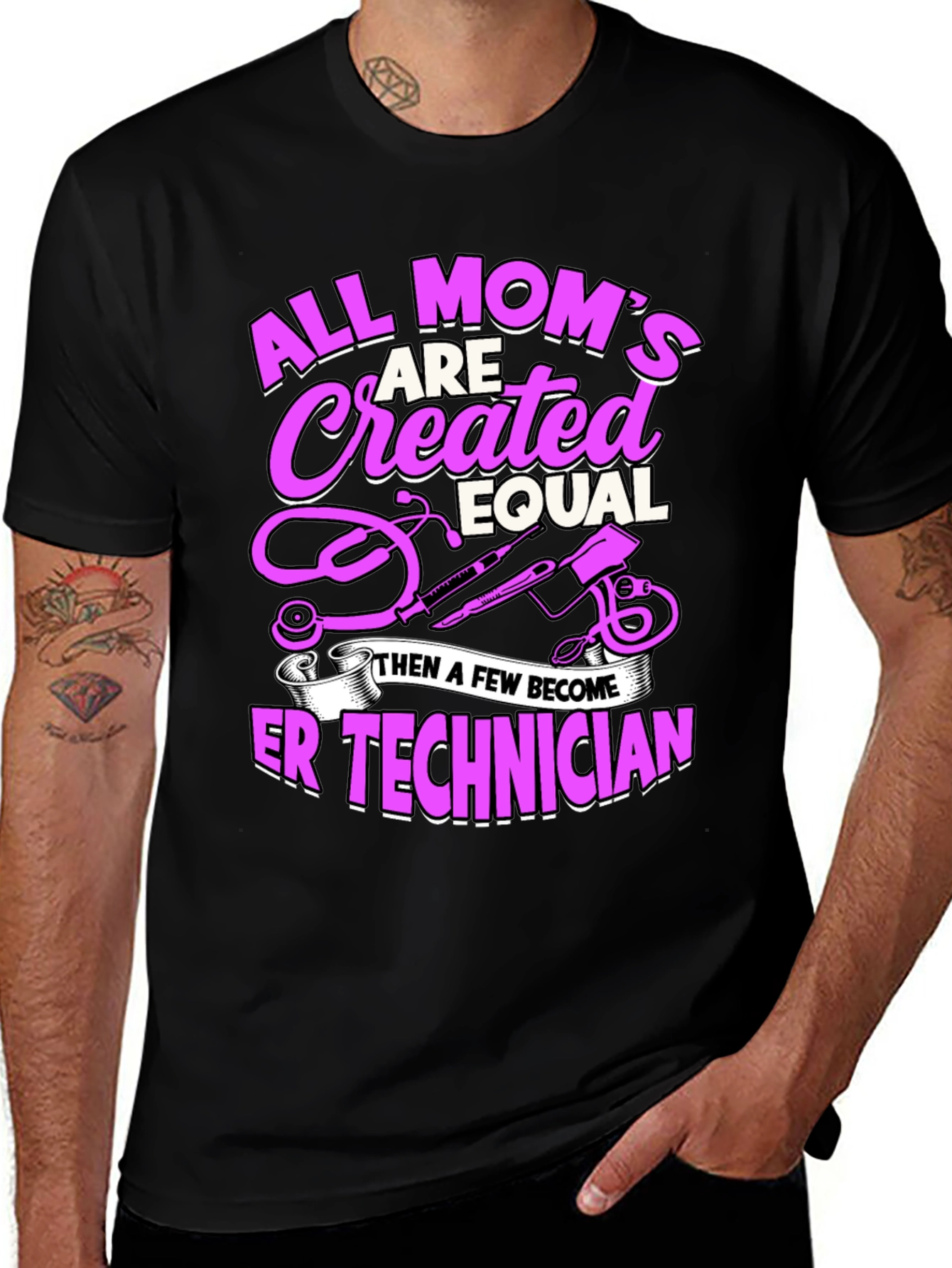ER Technician Mom Graphic T-Shirt
