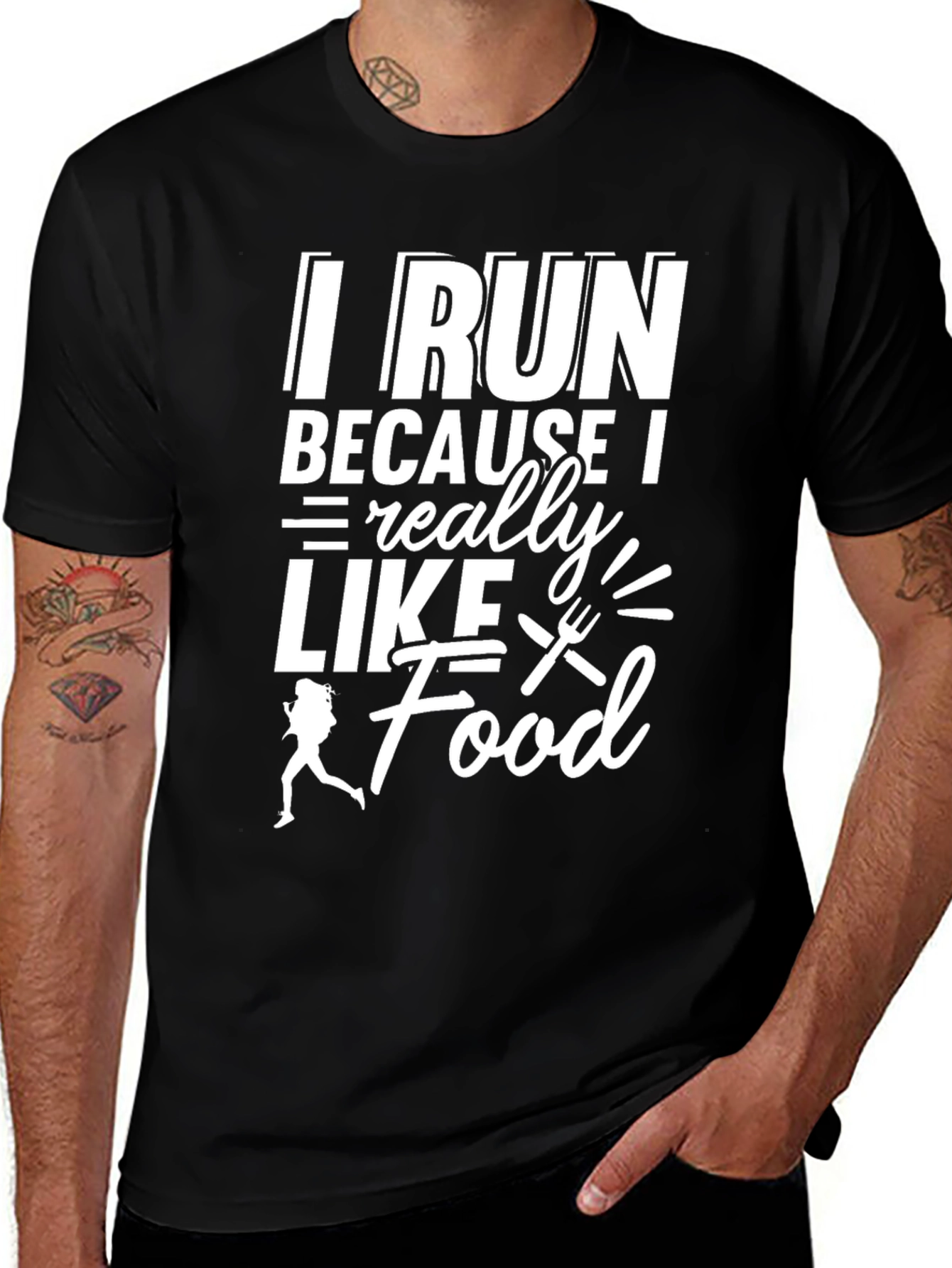 Variant 20 of I Run Because I Really Like Food T-Shirt