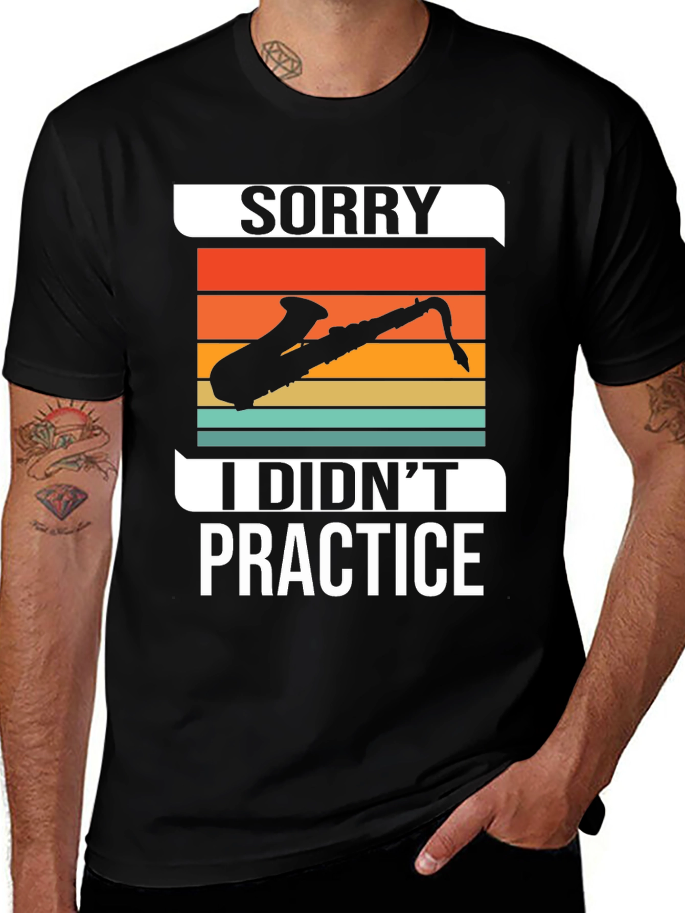 Sorry I Didn't Practice Saxophone Graphic Tee