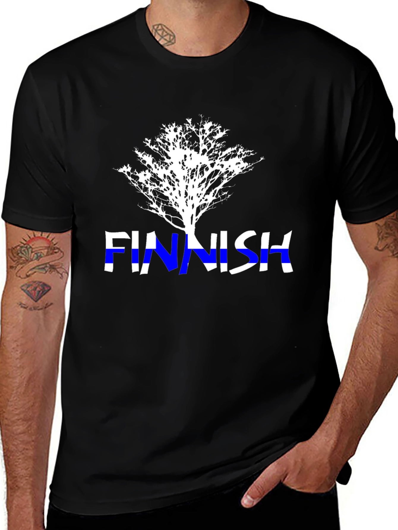 Finnish Pride Tree Graphic Tee