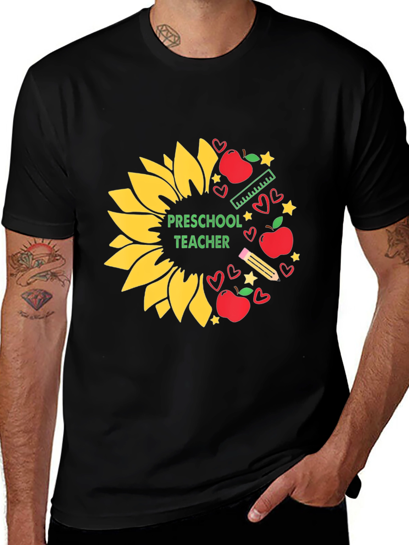 Preschool Teacher Sunflower T-Shirt