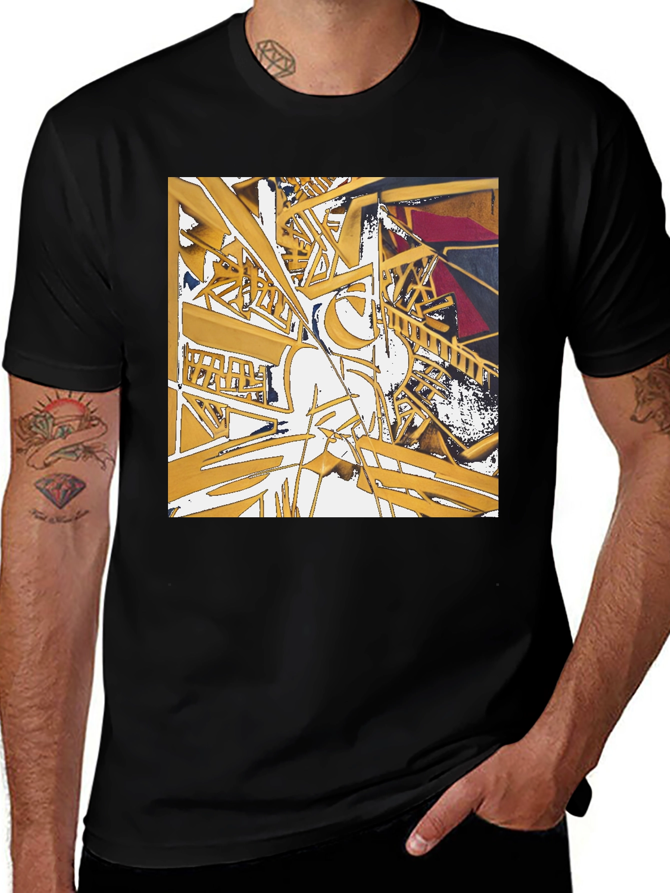 Variant 4 of Abstract Geometric Art Print Tee