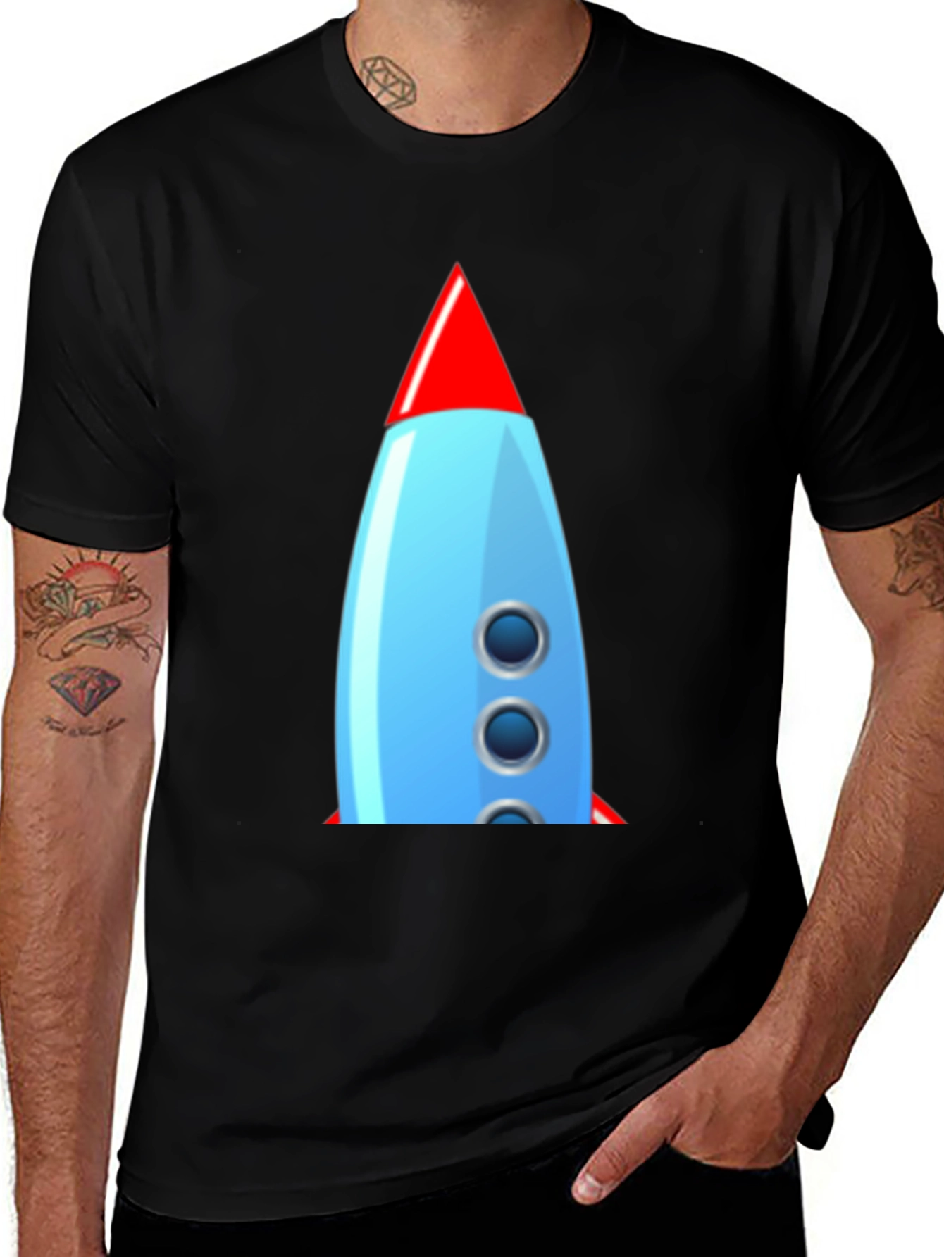 Retro Rocket Graphic Tee - Classic Cool!