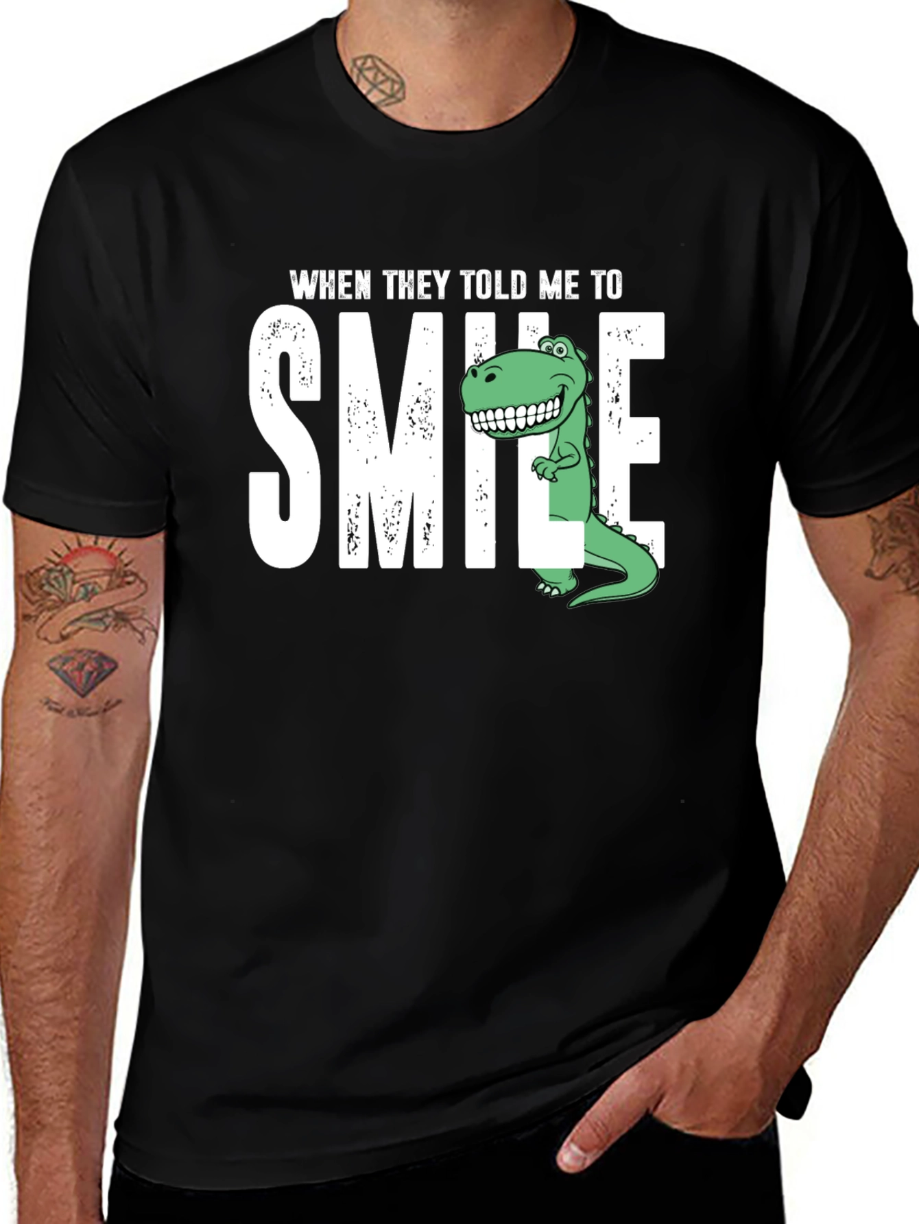 Variant 23 of Smile Dinosaur Graphic T-Shirt