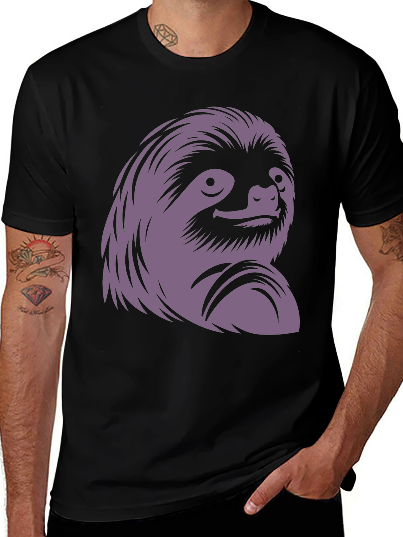 Variant 16 of Sloth Graphic Tee - Unique Design, Casual Comfort