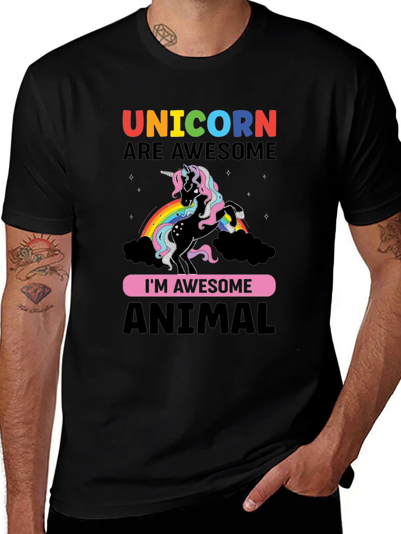 Variant 23 of Unicorn Are Awesome Animal Graphic Tee