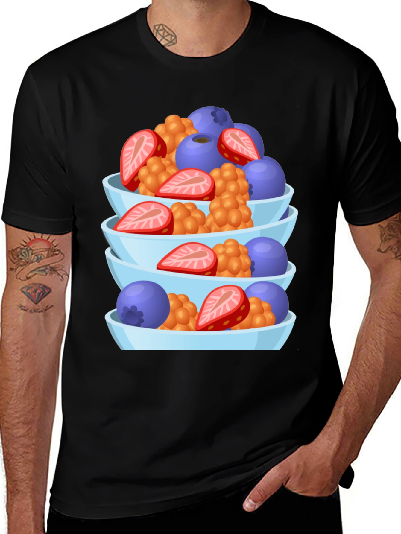 Variant 27 of Fruit Bowl Stack Graphic T-Shirt