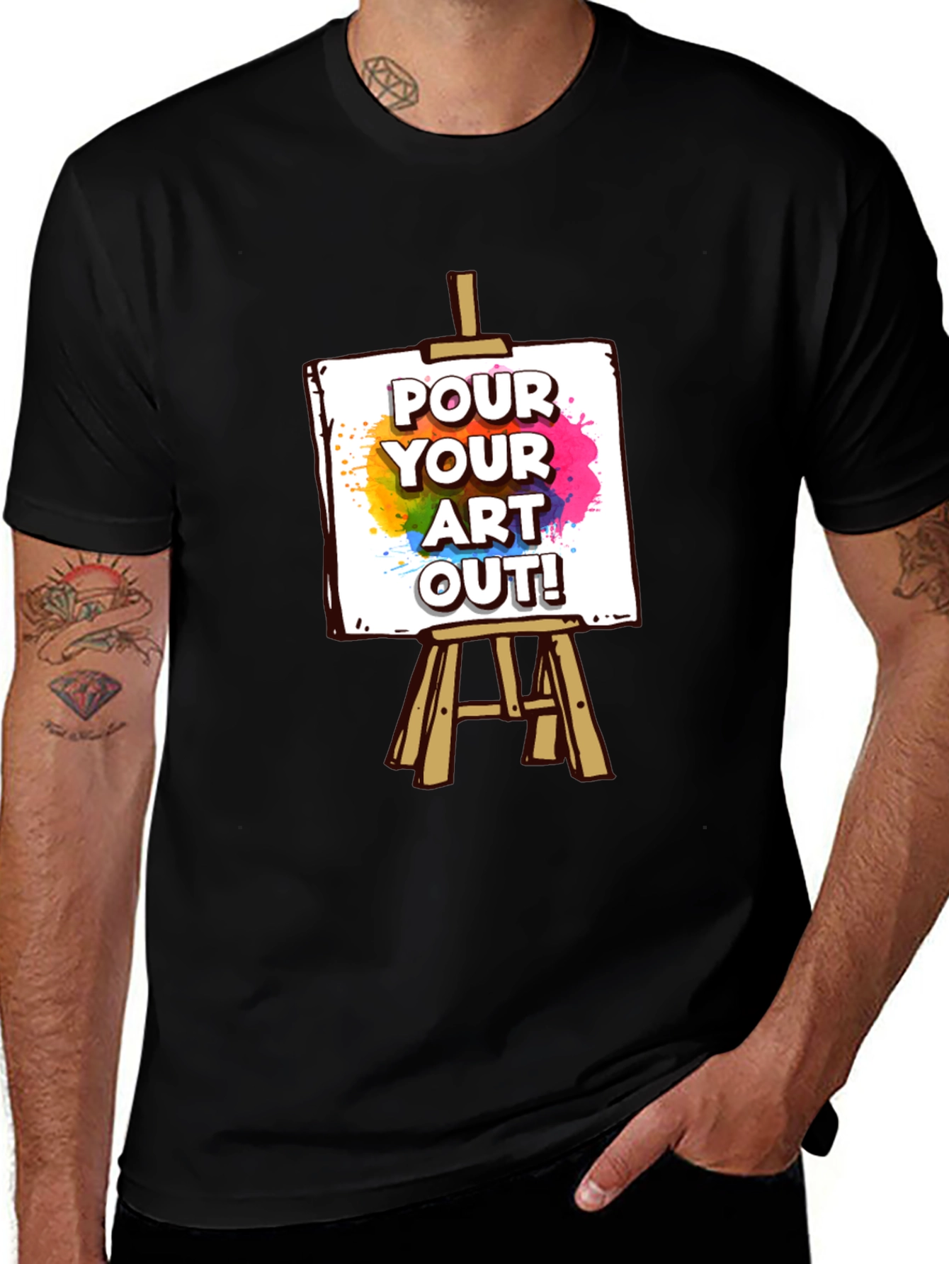 Variant 15 of Pour Your Art Out T-Shirt - Creative Graphic Tee