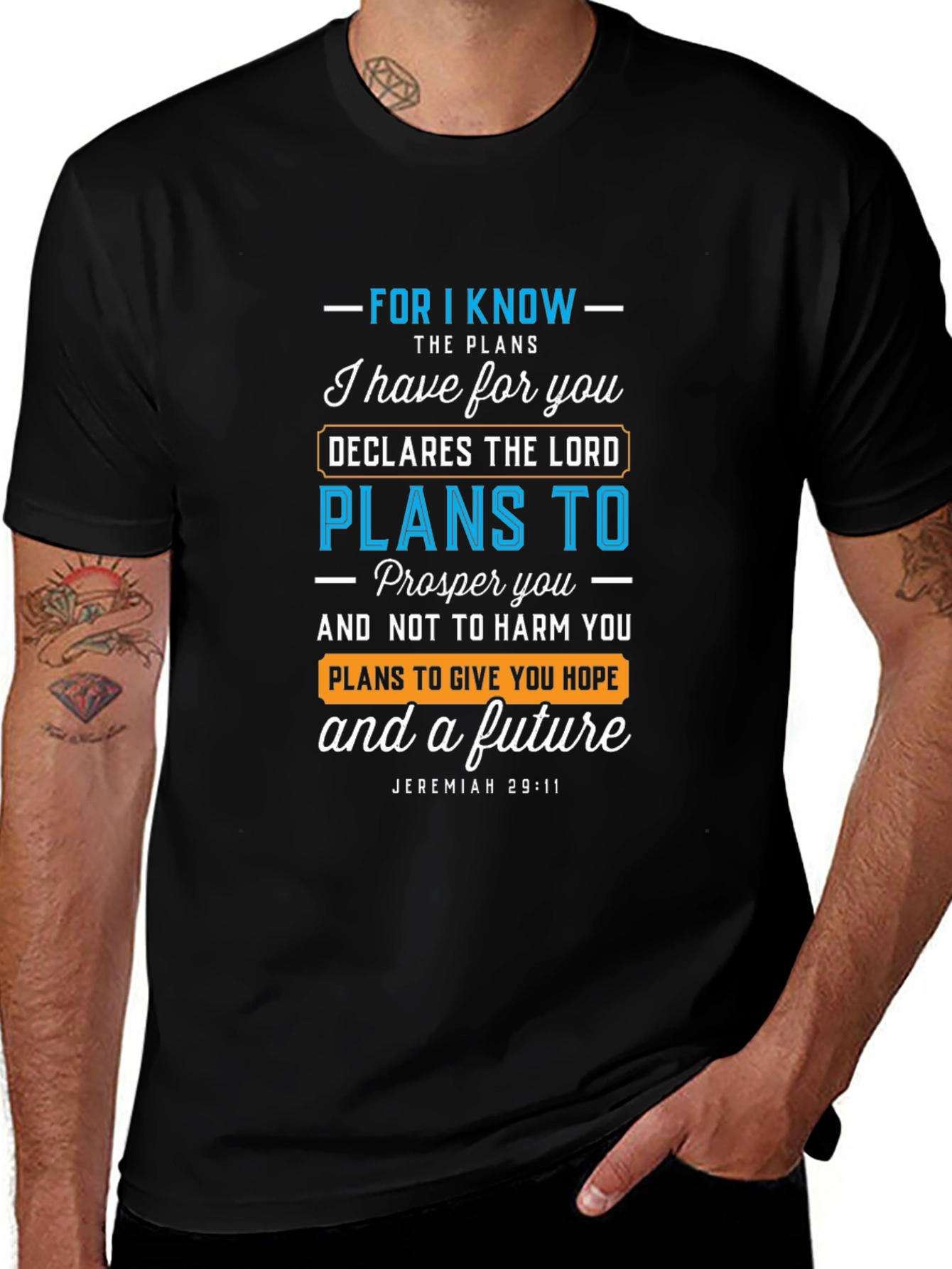Faith-Inspired T-Shirt: Jeremiah 29:11 Verse Design