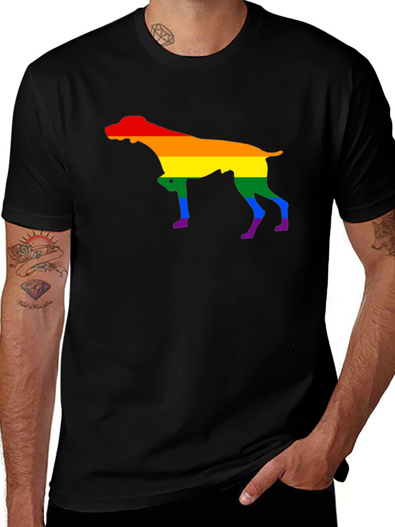 Variant 24 of Rainbow Dog Pride T-Shirt - Stylish & Comfortable