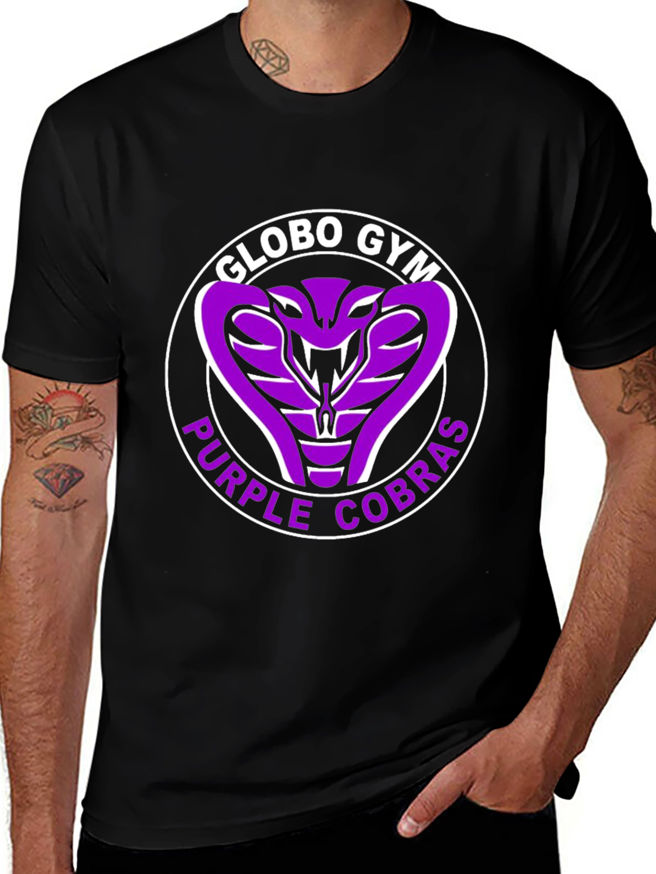 Globo Gym Purple Cobras T-Shirt Black