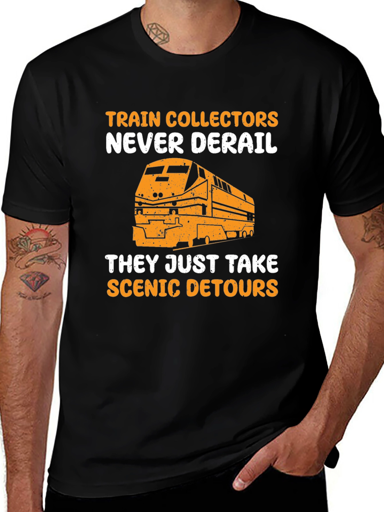 Variant 2 of Train Collectors Scenic Detours Black T-Shirt