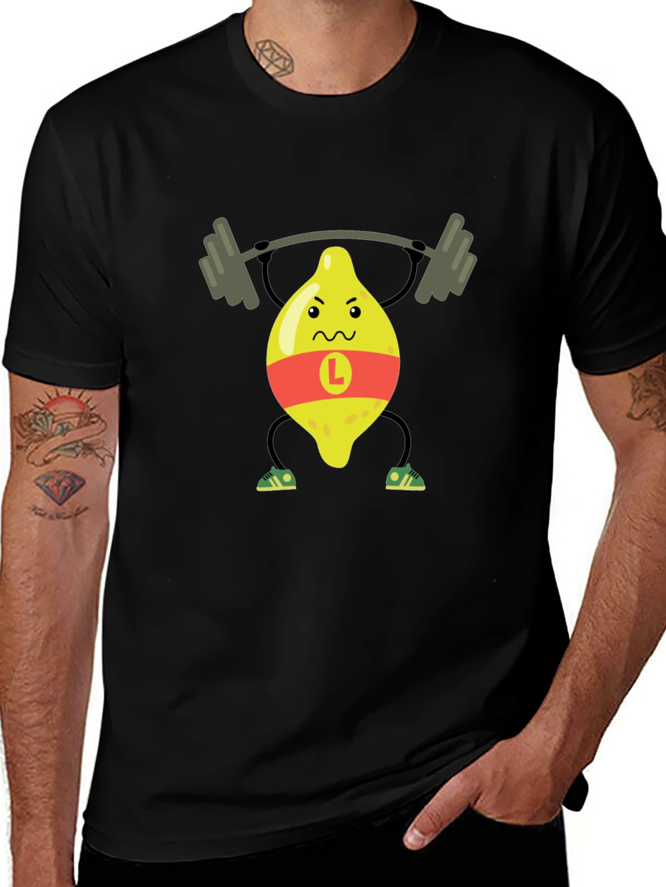 Variant 6 of Funny Lemon Gym T-Shirt - Workout Motivation Tee