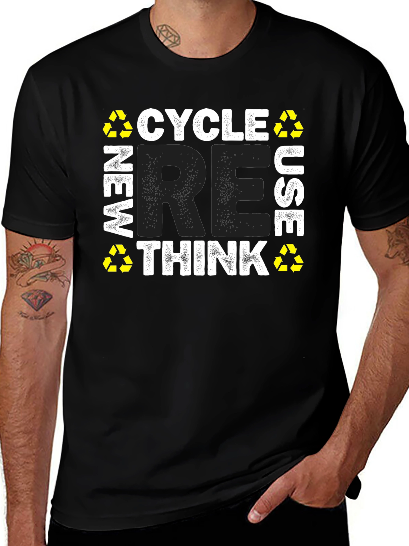Variant 5 of Recycle Reuse Rethink Graphic T-Shirt