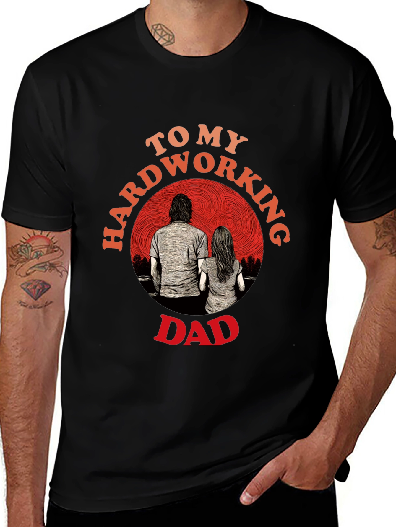 Variant 20 of Hardworking Dad Graphic T-Shirt Father's Day