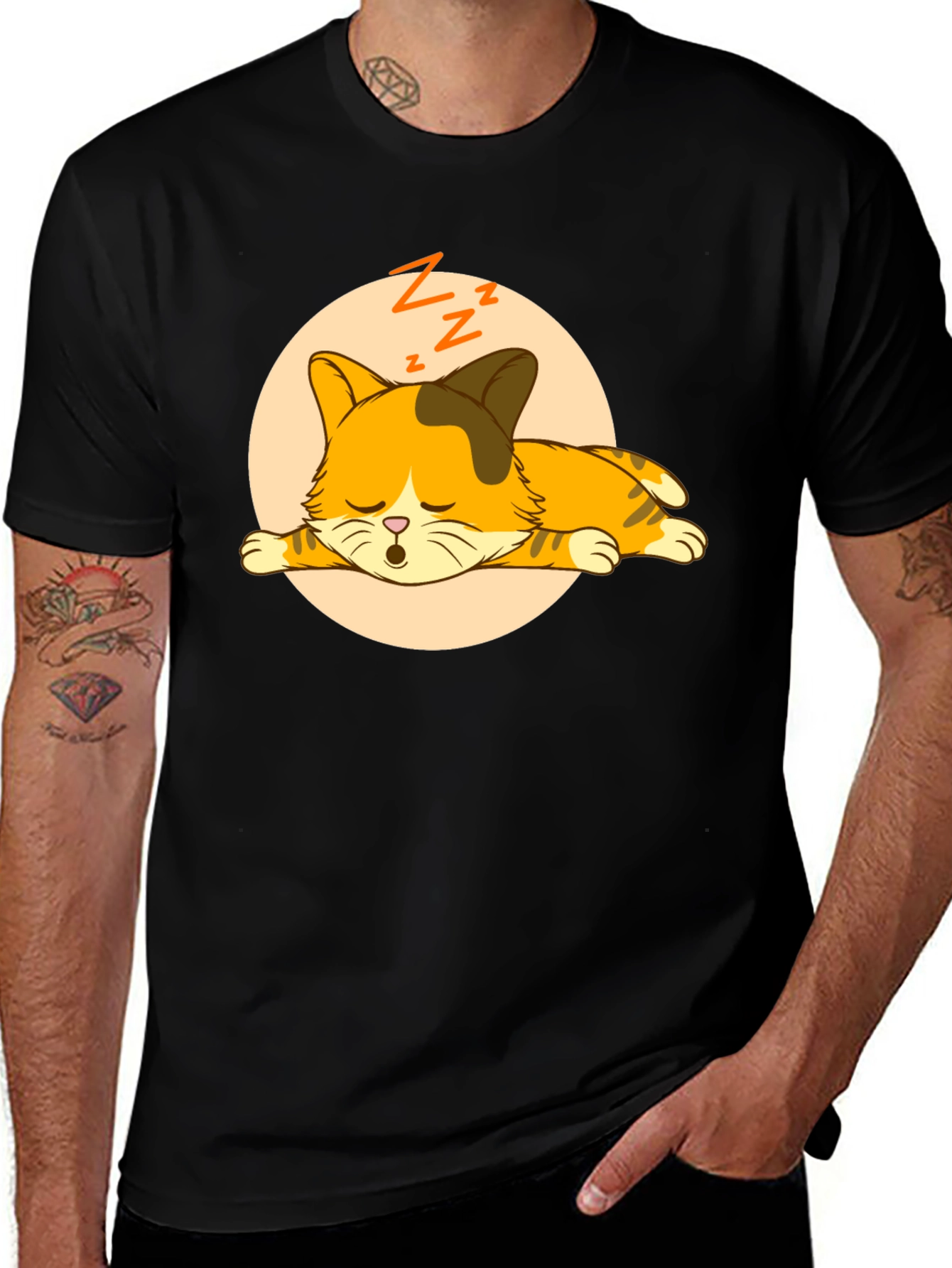 Variant 16 of Sleeping Cat Graphic Tee - Unisex Cotton Shirt
