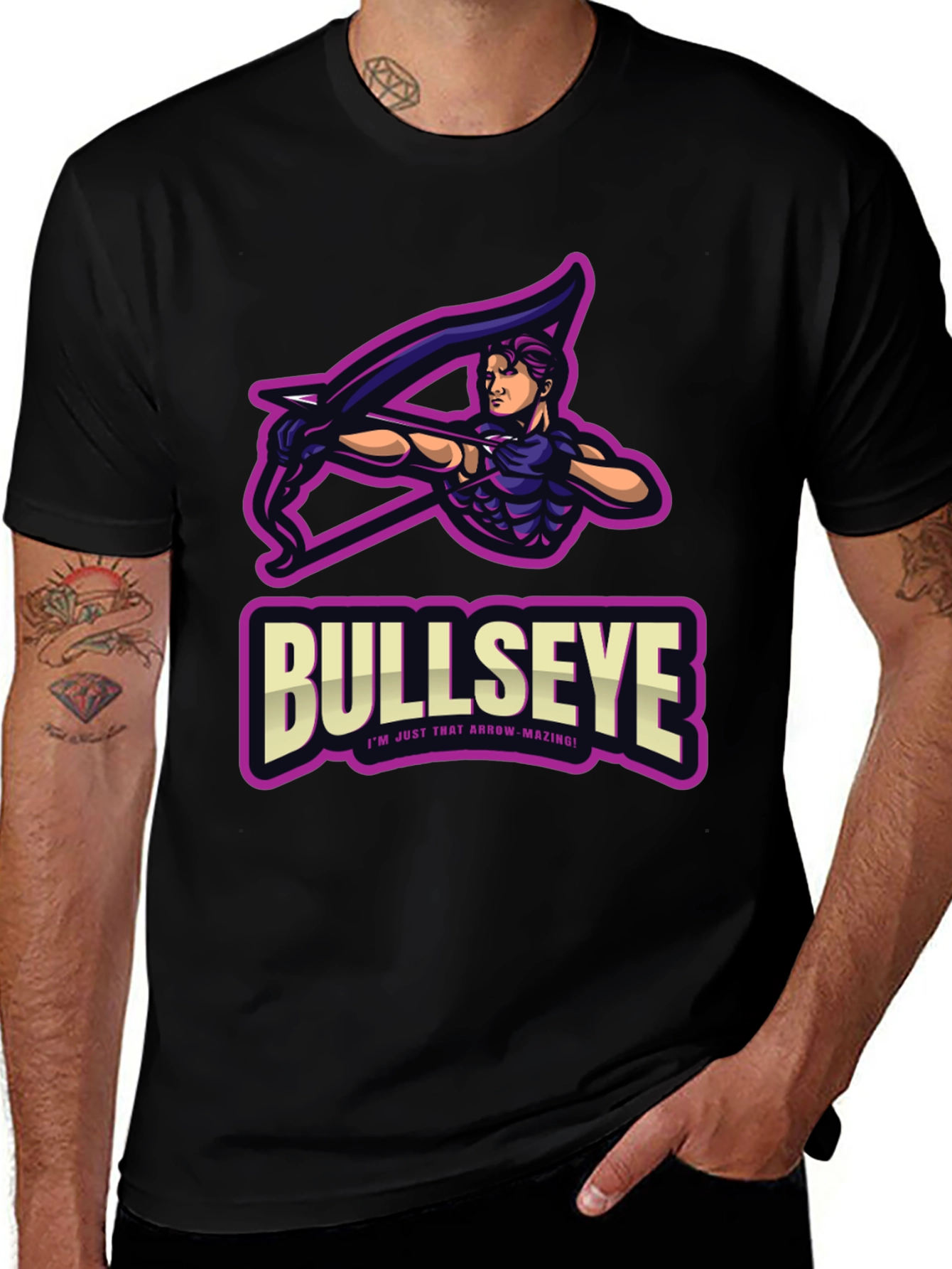 Variant 11 of Bullseye Graphic T-Shirt - Arrow-Mazing Design