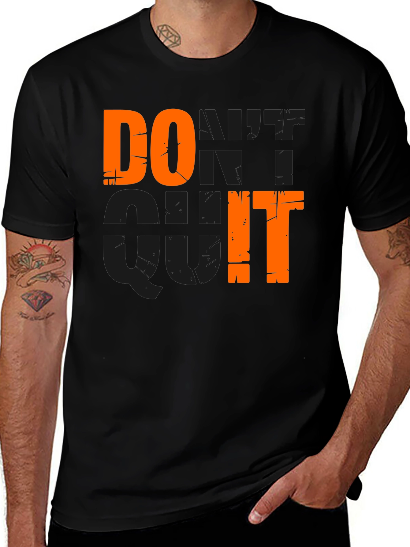 Variant 10 of Do It Motivational Graphic Black T-Shirt