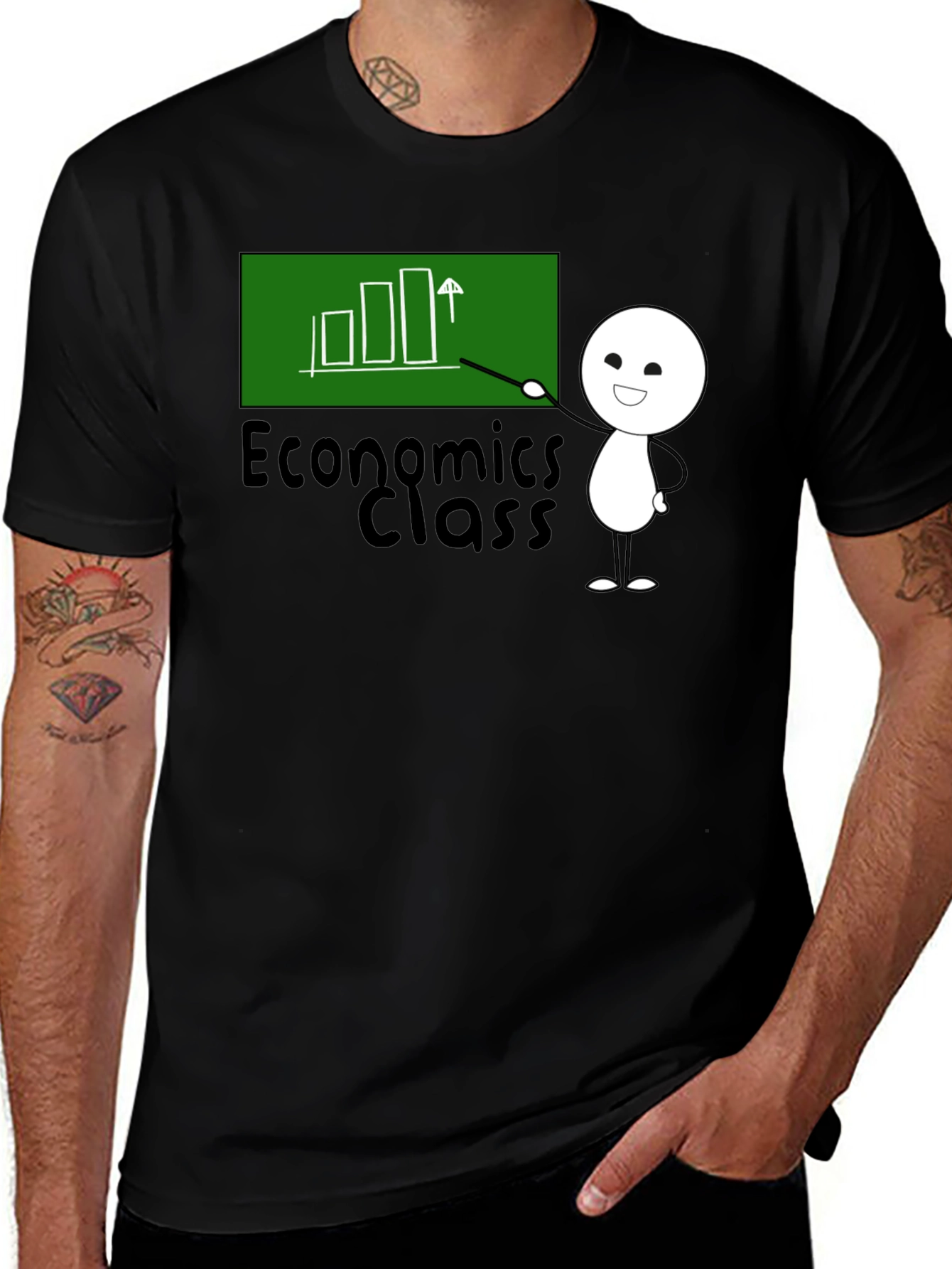 Variant 11 of Economics Class T-Shirt - Cute Stick Figure