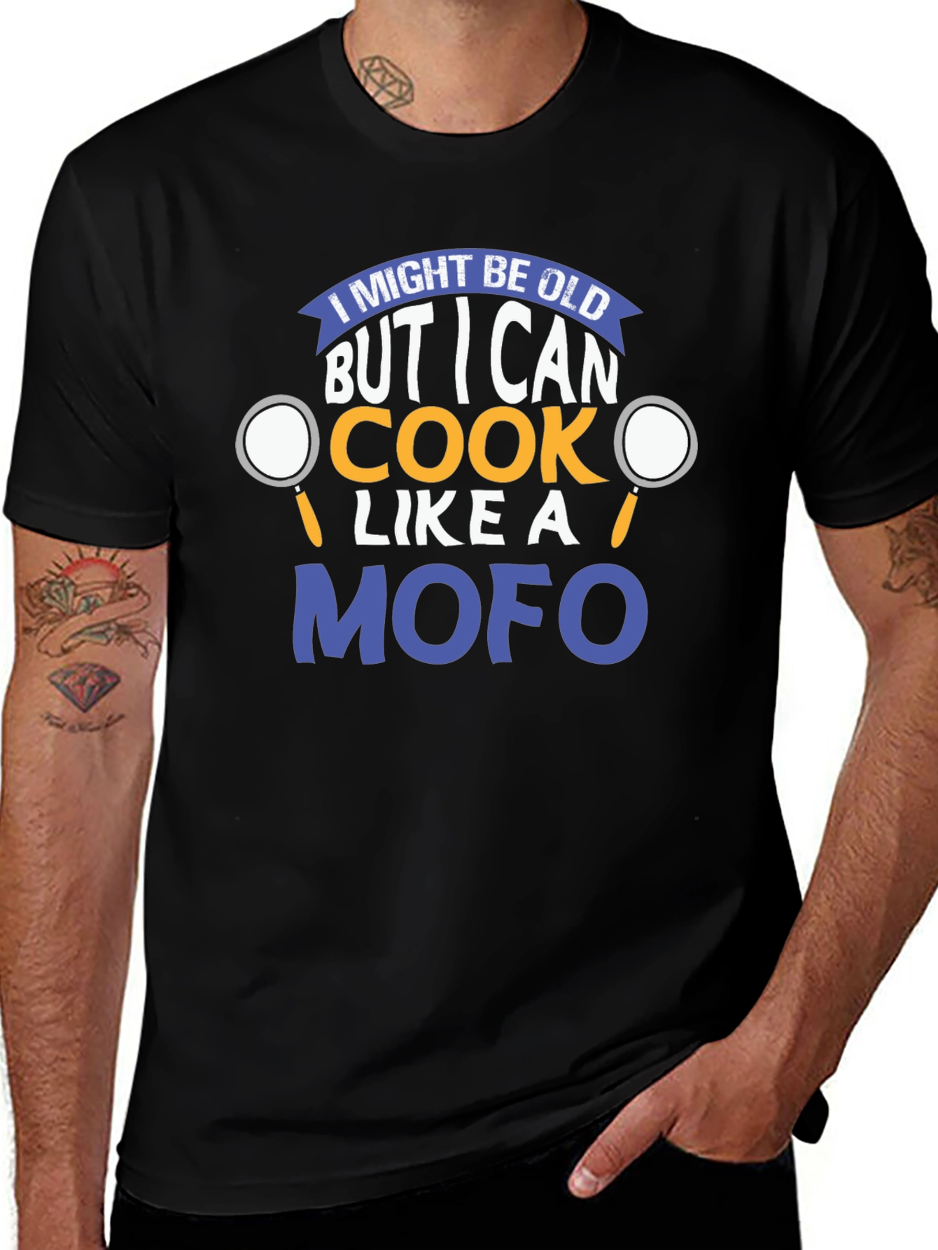 Variant 18 of I Might Be Old, But I Can Cook Like A MOFO T-Shirt
