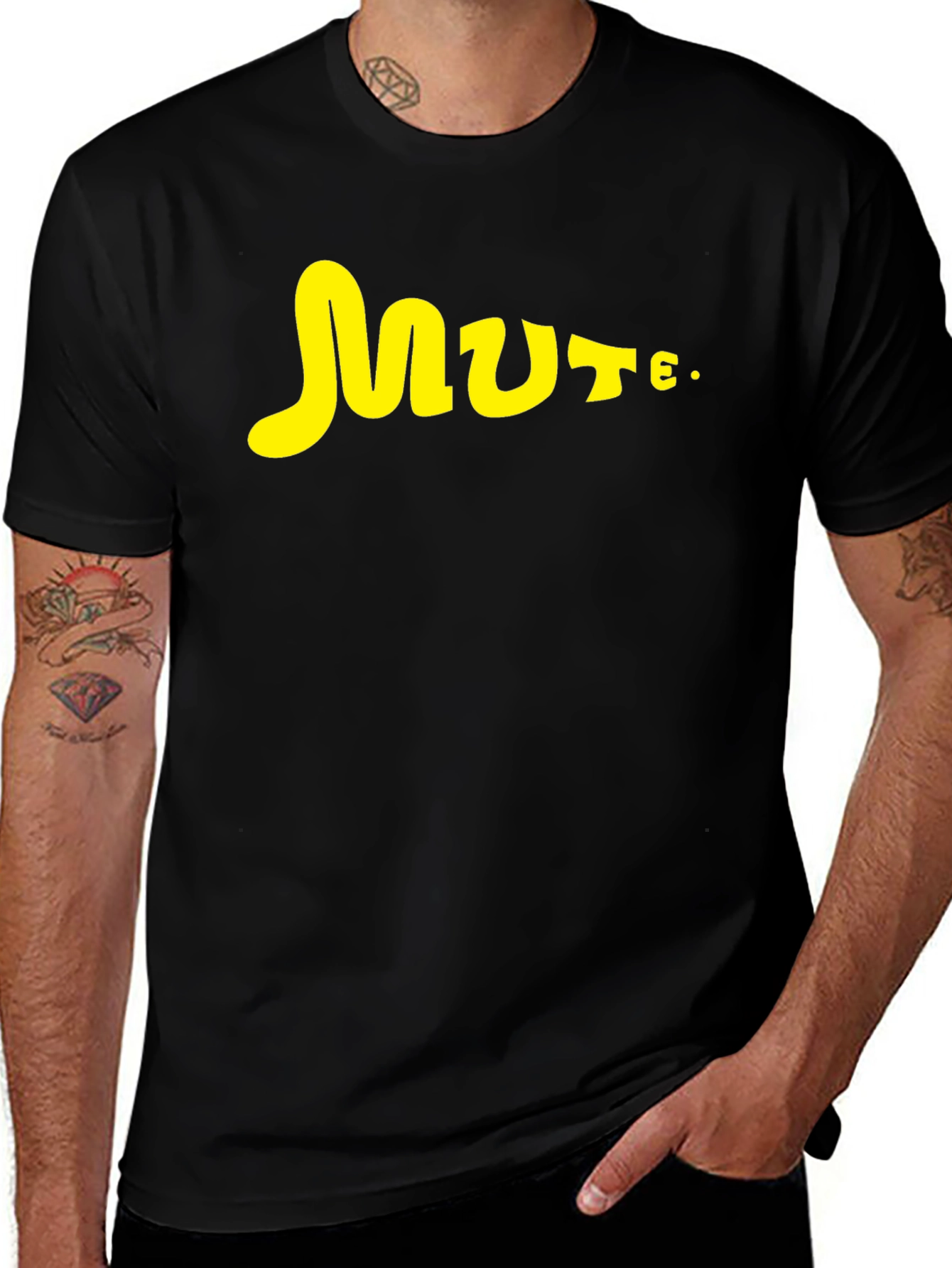 Variant 27 of Mute T-Shirt - Black Cotton Tee