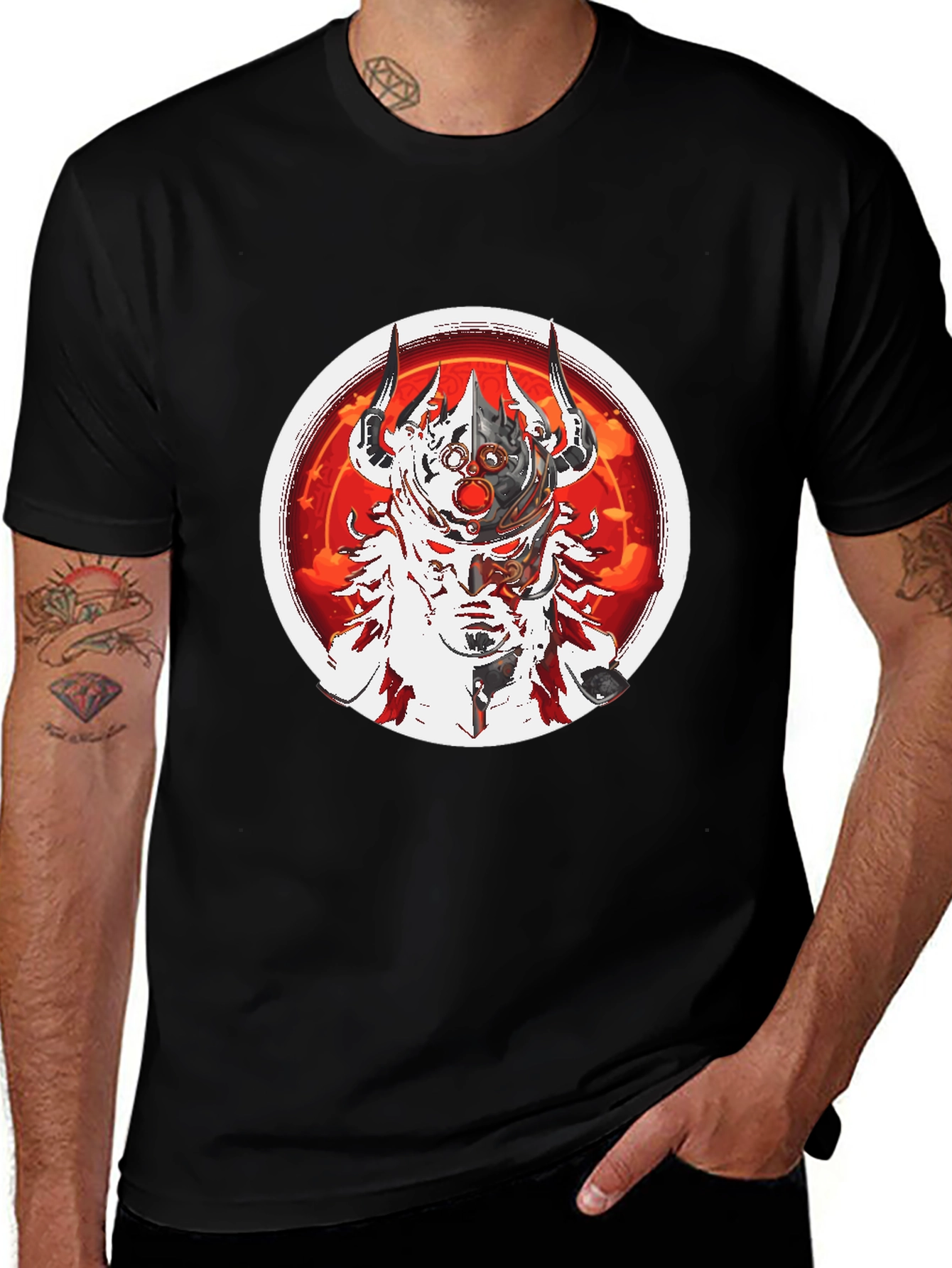 Black Warrior Graphic Black T-Shirt main image