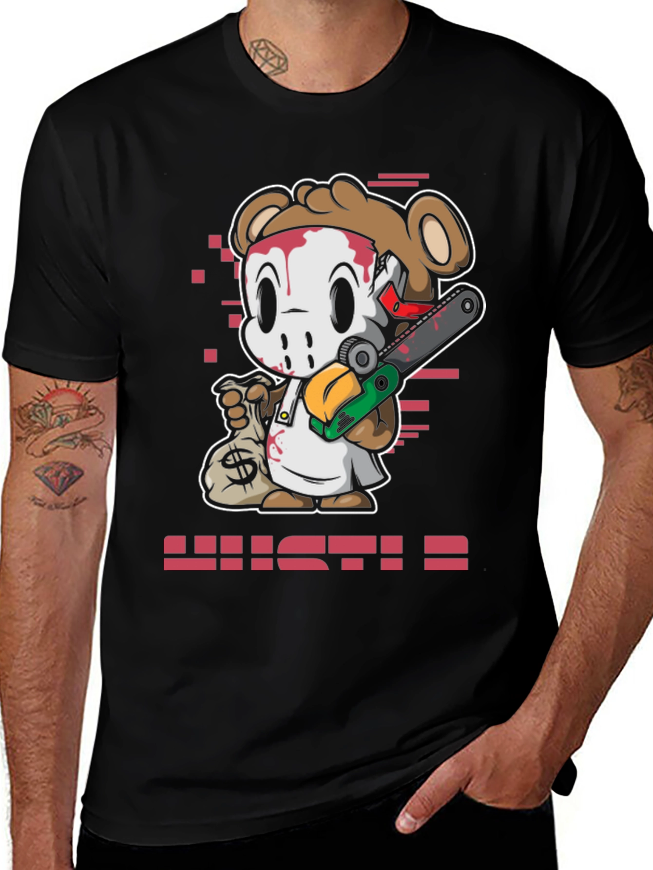Variant 17 of Cartoon Bear HUSTLE T-Shirt