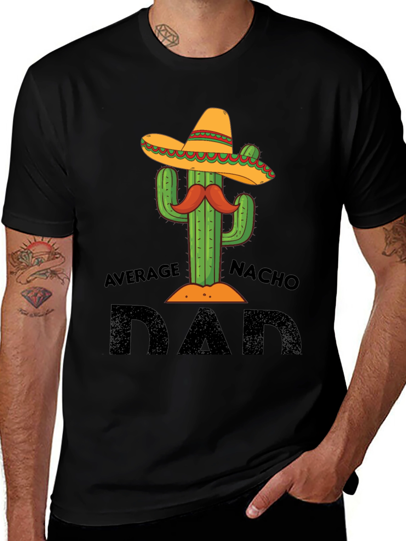 Variant 3 of Average Nacho Dad T-Shirt, Cactus Graphic Tee
