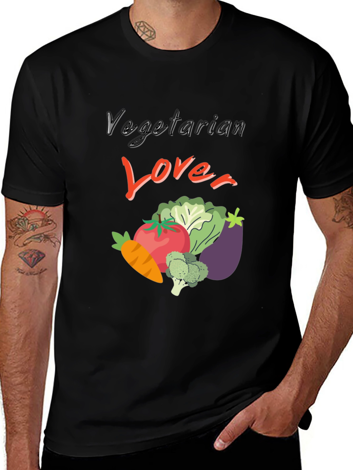 Vegetarian Lover Graphic Tee - Healthy Eating