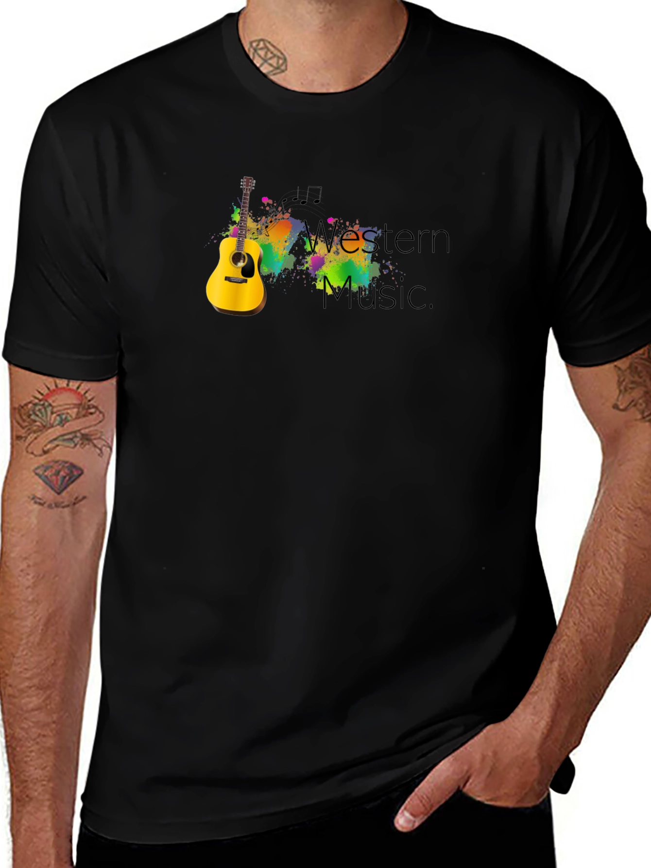 Variant 14 of Western Music Graphic T-Shirt - Soft Cotton Blend