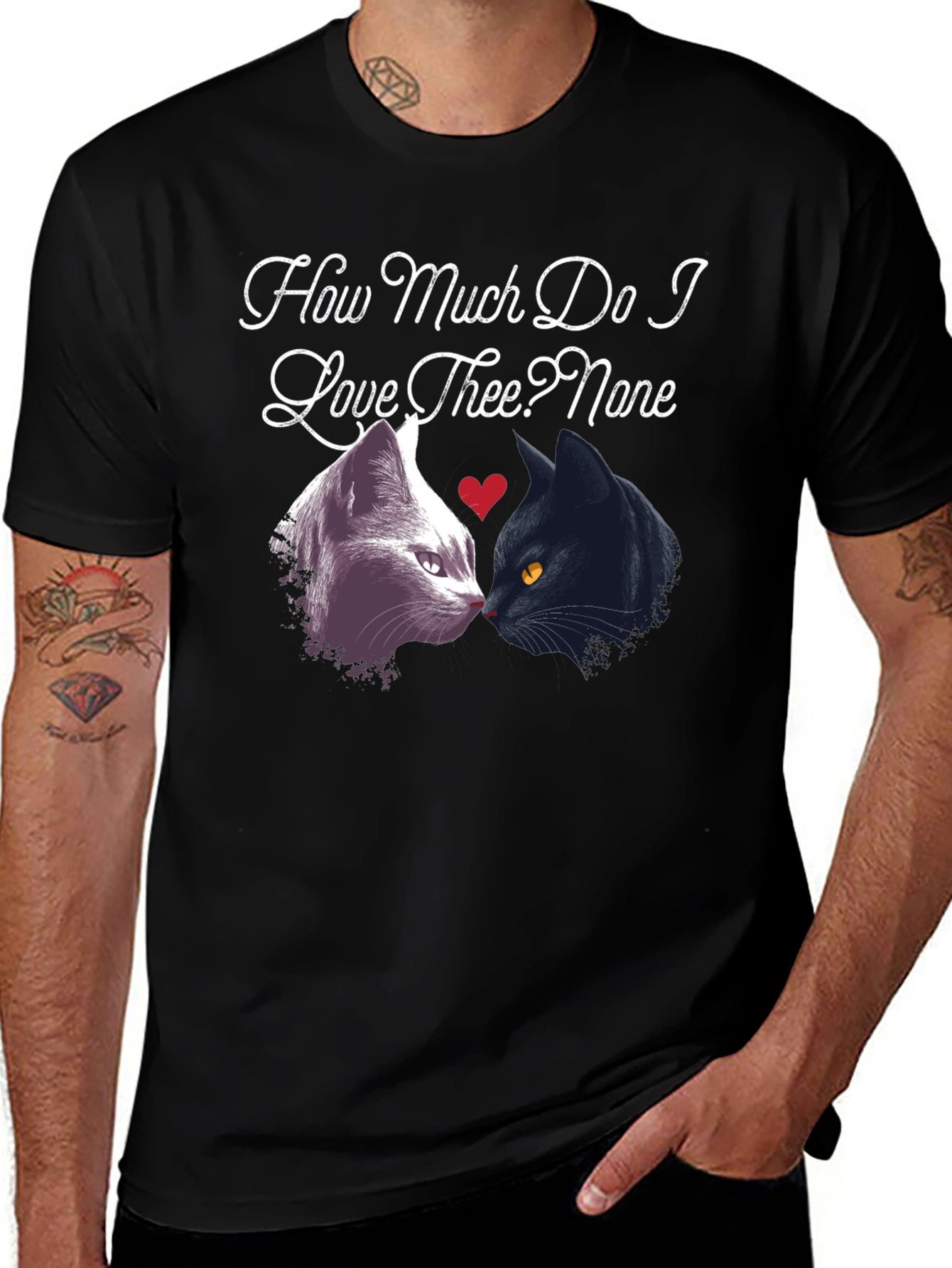 Variant 24 of Cat Love T-Shirt - How Much Do I Love Thee?