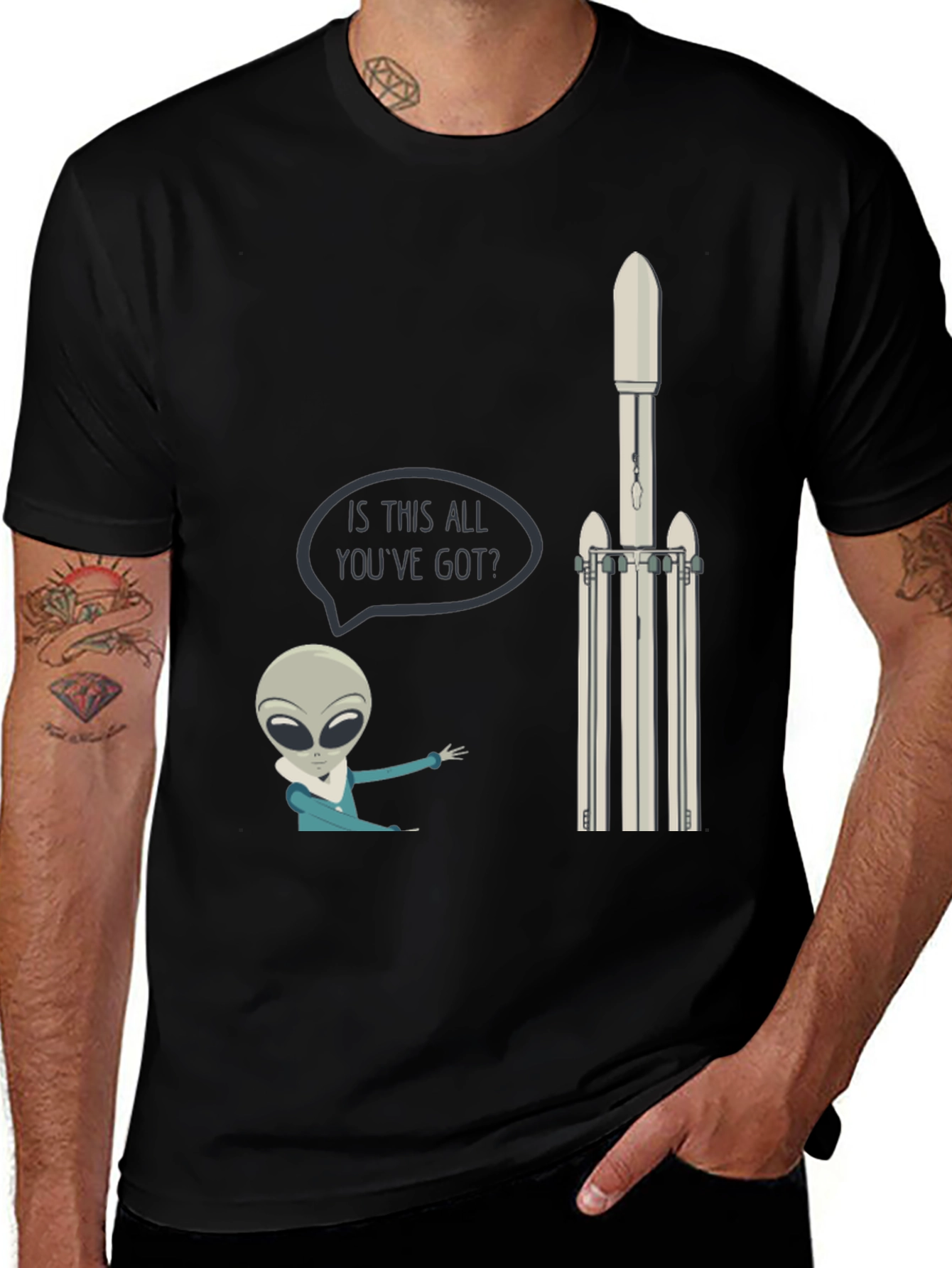 Variant 29 of Alien vs. Rocket T-Shirt - Is This All You've Got?