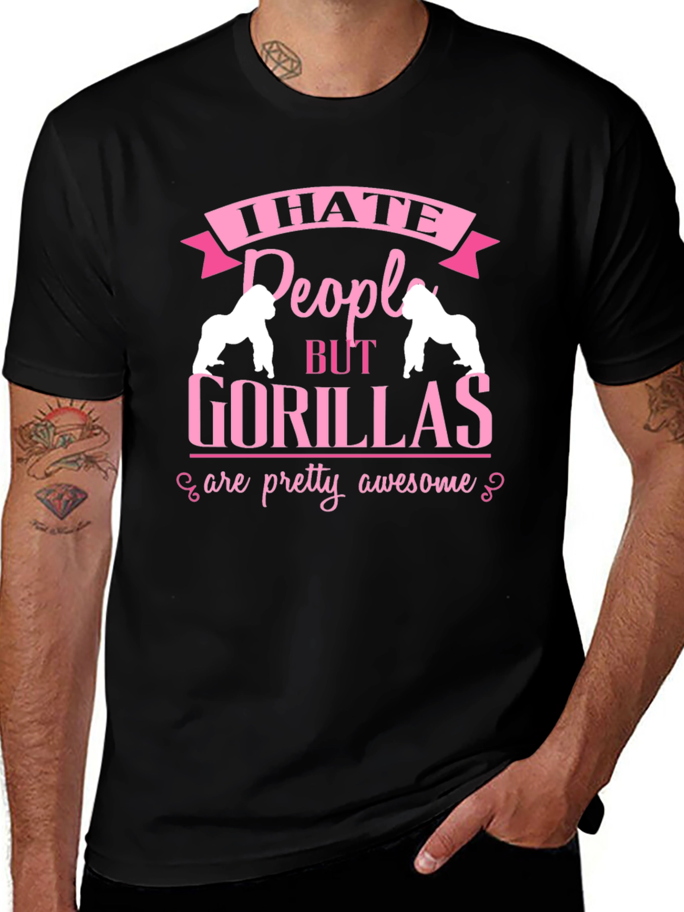 Variant 9 of I Hate People But Gorillas T-Shirt