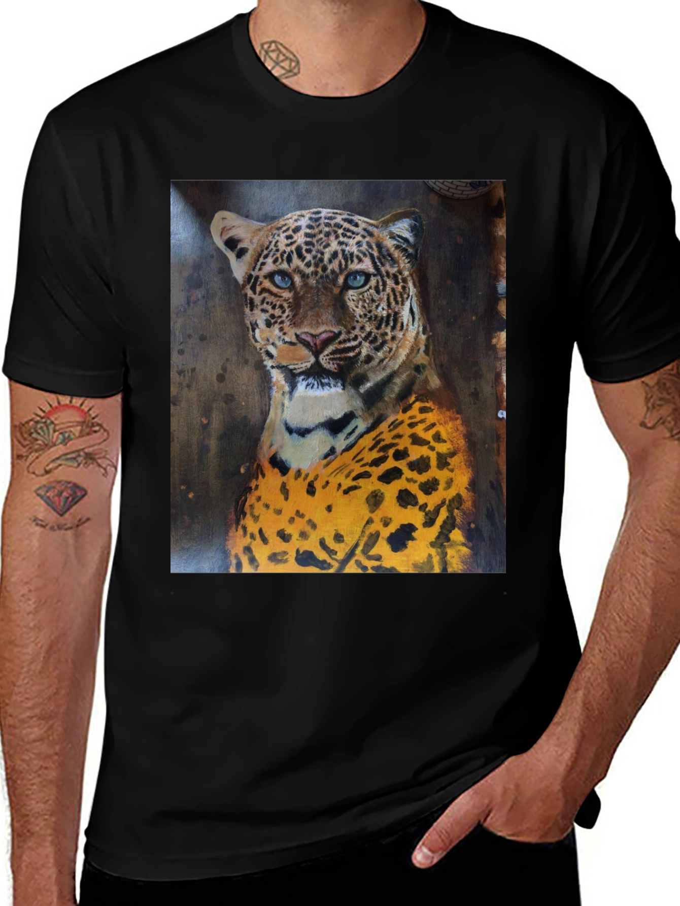 Variant 10 of Jaguar Graphic Print Black T-Shirt