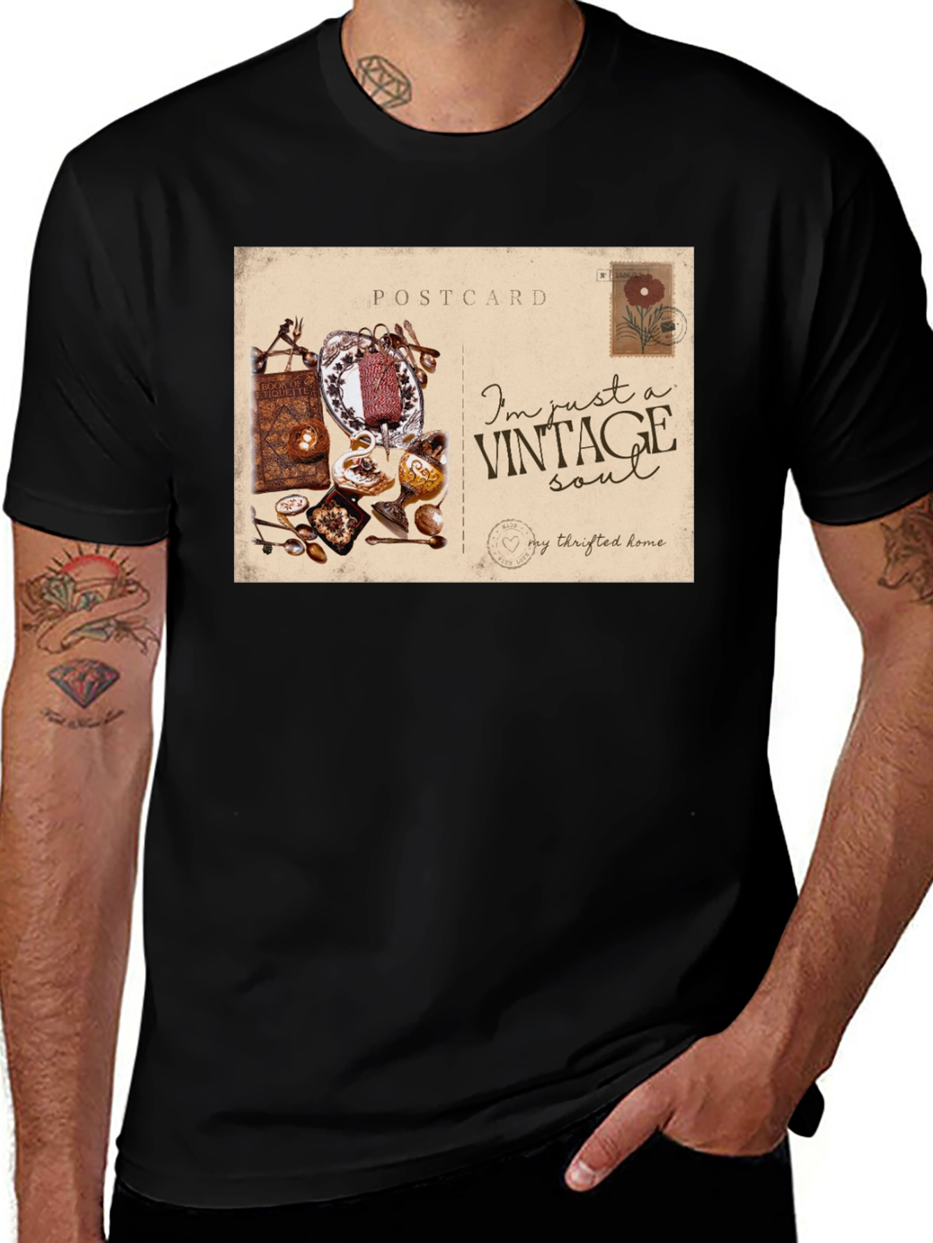 Variant 20 of Vintage Soul Postcard Graphic Tee