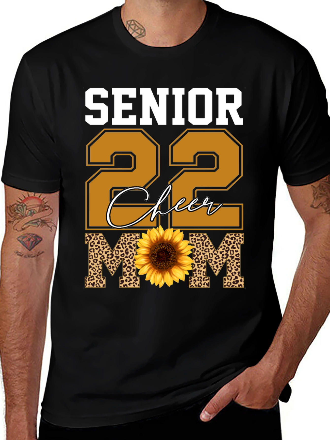 Variant 13 of Senior 22 Cheer Mom Sunflower T-Shirt