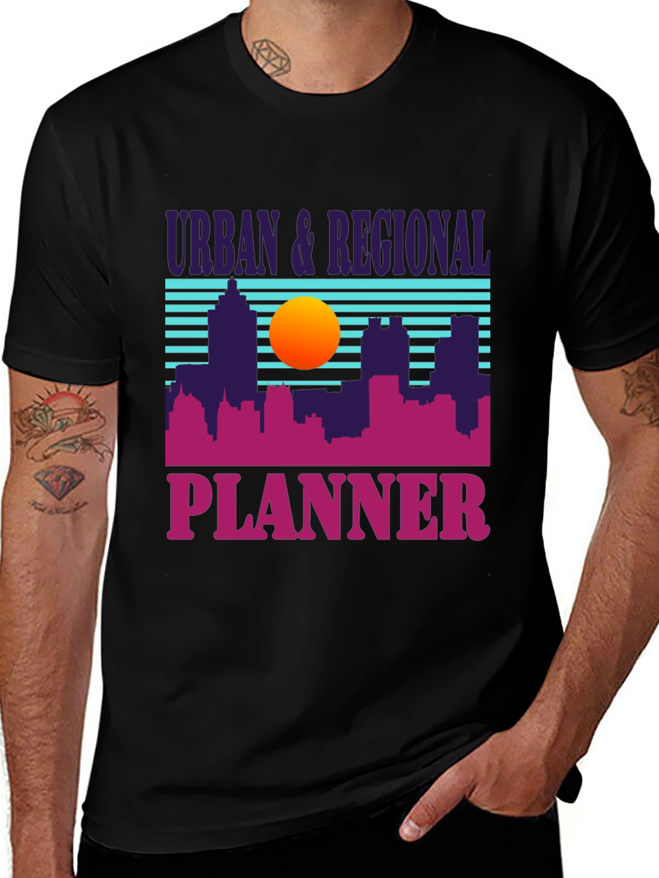 Variant 2 of Urban & Regional Planner Retro T-Shirt