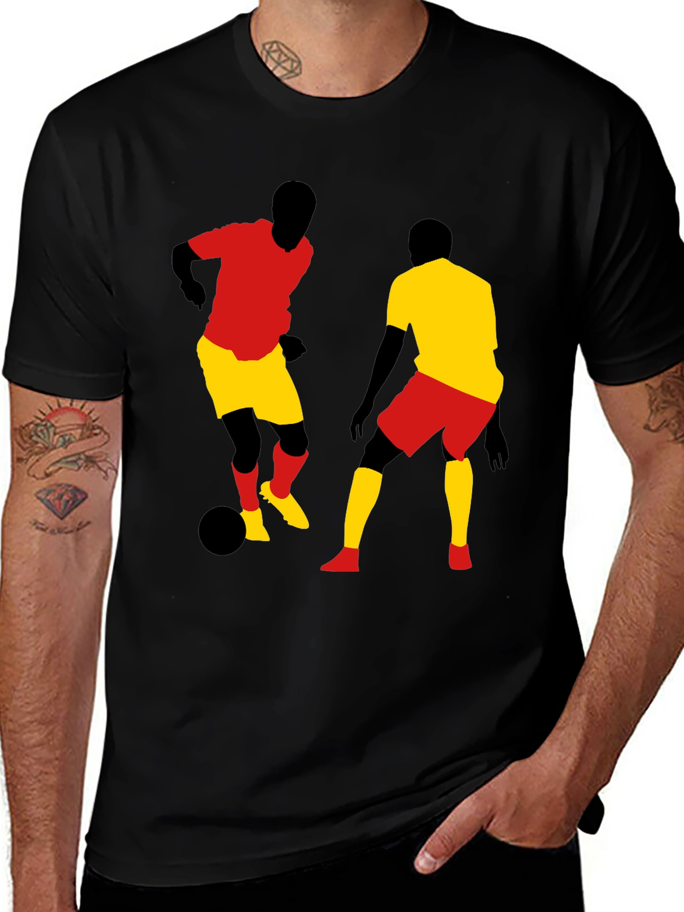 Variant 4 of Soccer Silhouette Graphic T-Shirt
