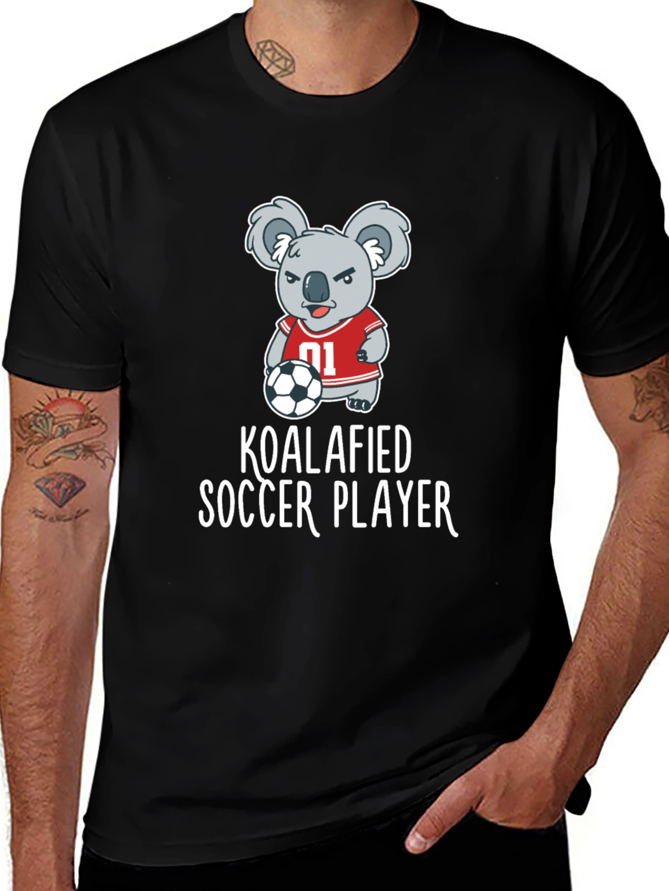 Variant 21 of Koalafied Soccer Player Graphic T-Shirt