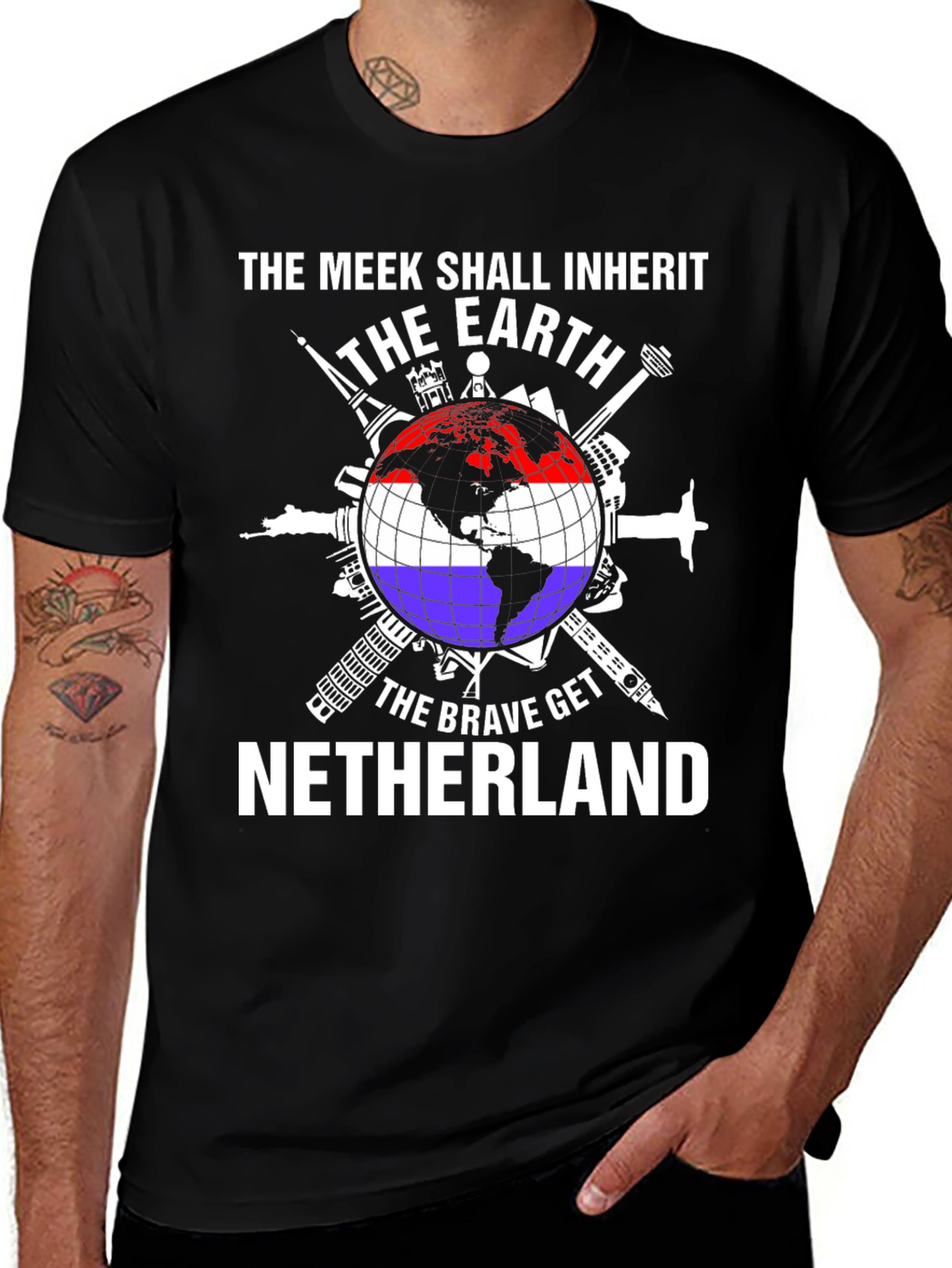 Variant 27 of The Meek Shall Inherit Netherlands T-Shirt