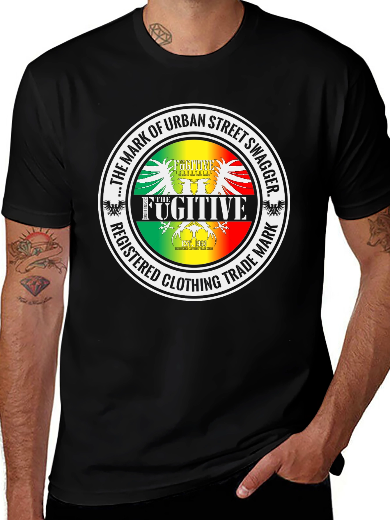Variant 20 of The Fugitive Urban Street Swagger Black T-Shirt
