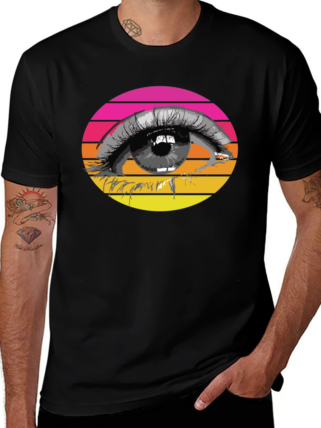 Variant 17 of Eye Graphic T-Shirt - Retro Style
