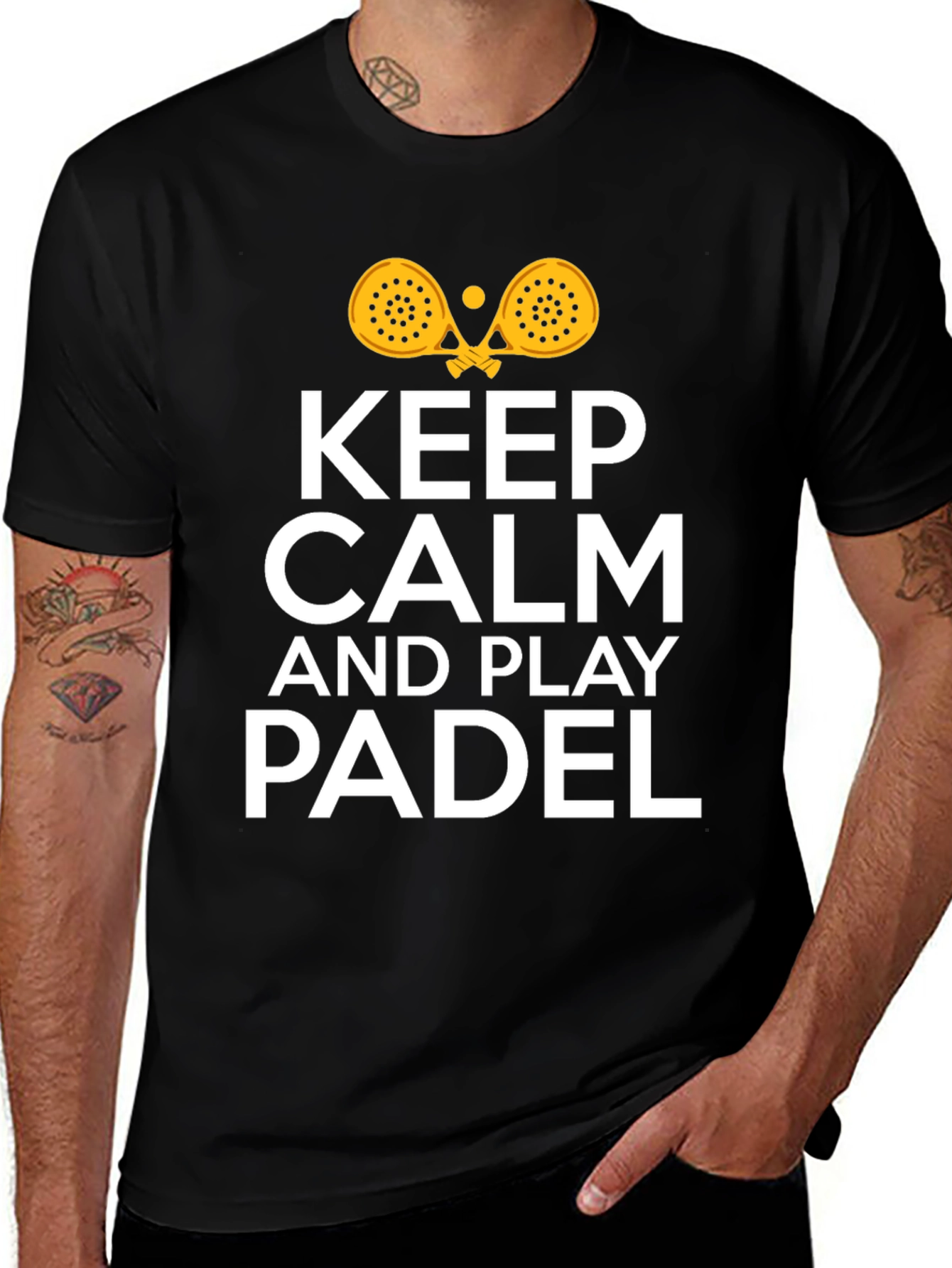 Variant 2 of Keep Calm and Play Padel T-Shirt
