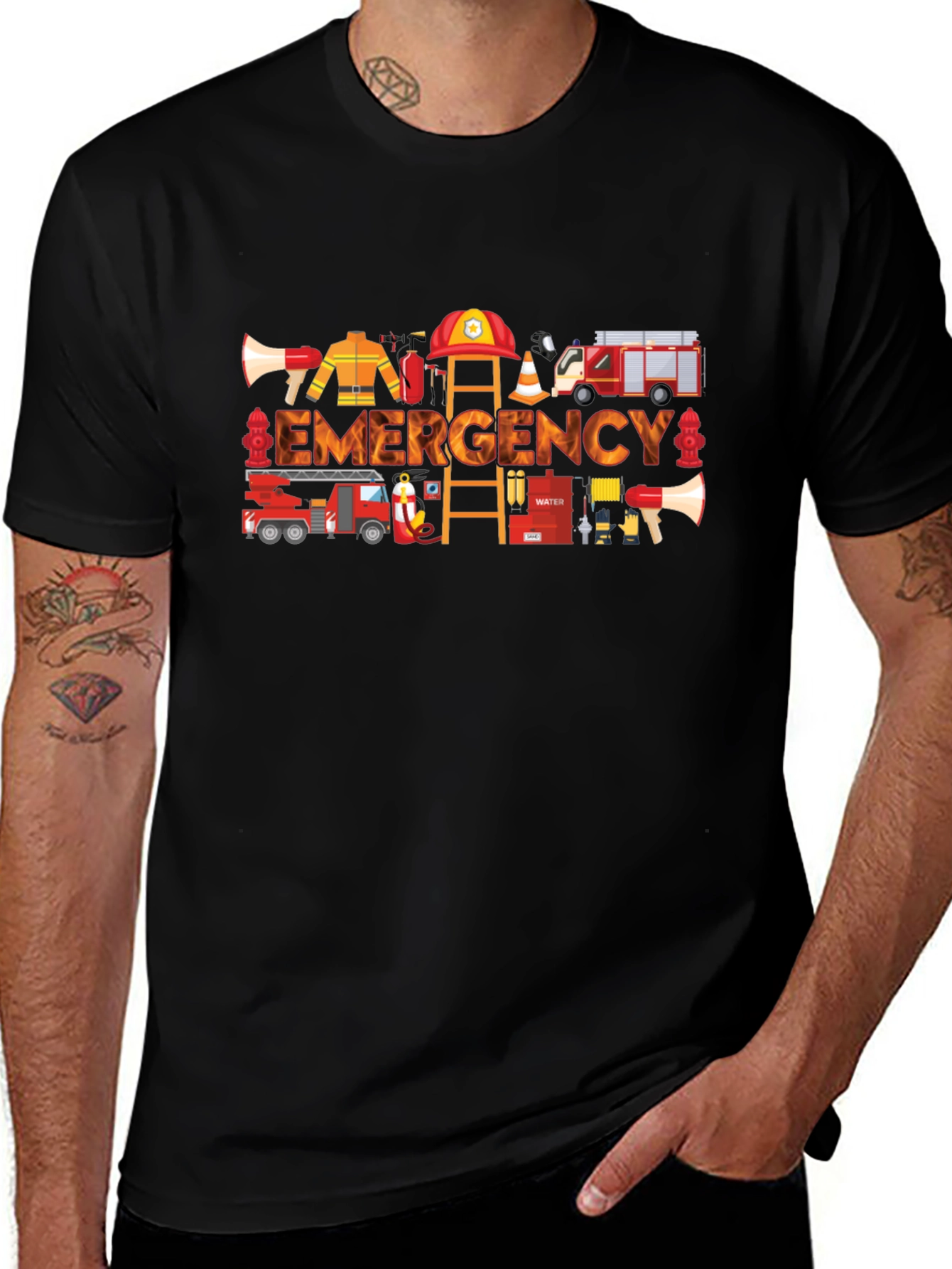 Variant 19 of Emergency Firefighter Graphic Tee