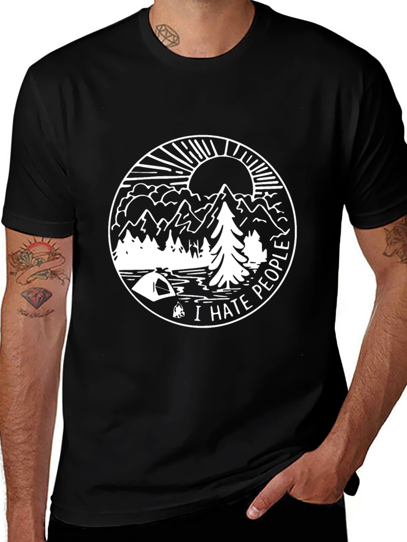 Variant 21 of I Hate People Camping Graphic Tee