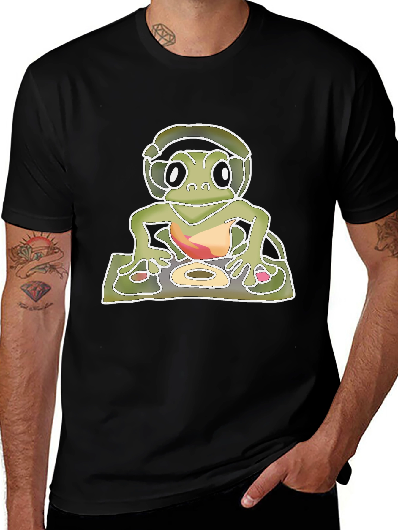 Variant 21 of DJ Turtle Graphic T-Shirt - Cool & Unique Design