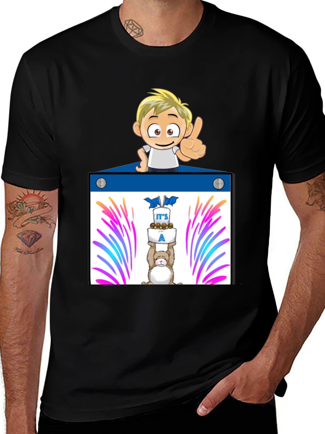 Variant 16 of It's a Boy Cartoon T-Shirt
