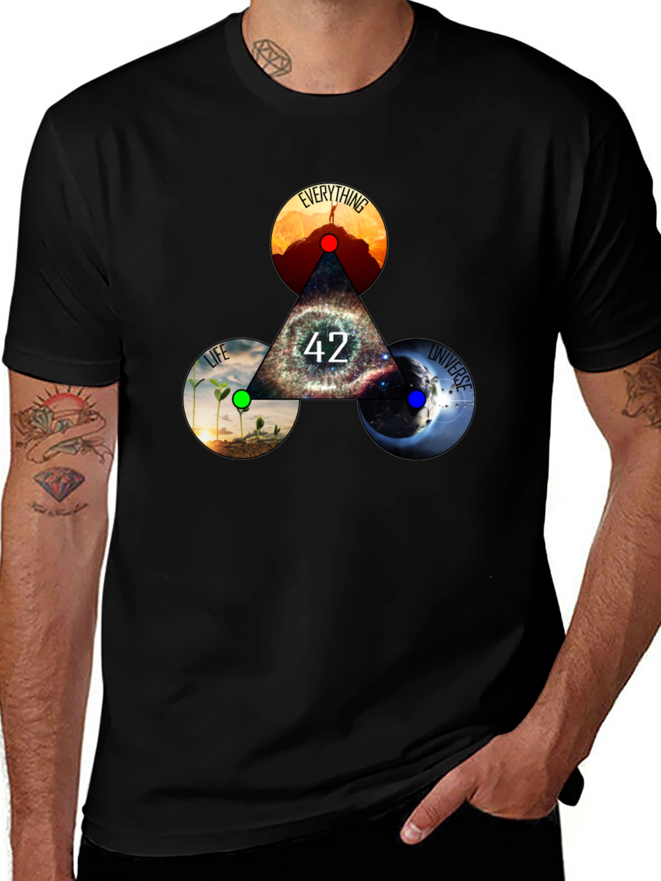 Variant 20 of Everything Life Universe 42 Black T-Shirt