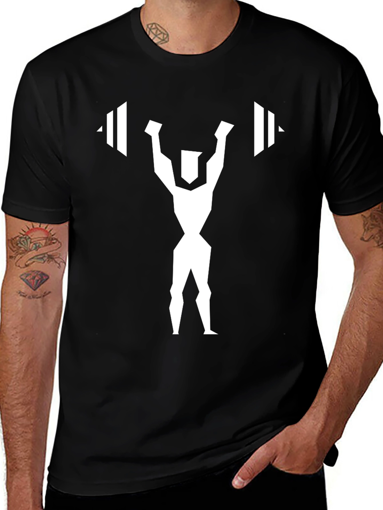 Variant 7 of Weightlifting Graphic Tee - Black