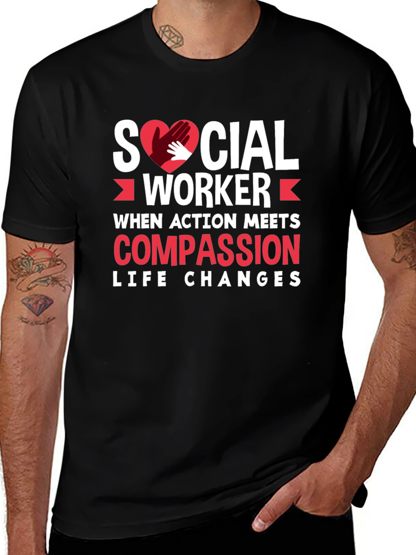 Variant 21 of Social Worker Compassion T-Shirt